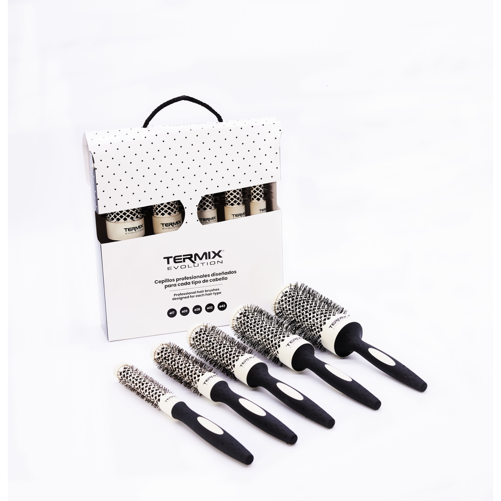 Evolution Soft Round Hair Brushes Pack (17,23,28,32,43)